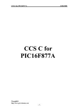 Giáo trình CCS C for PIC16F877A