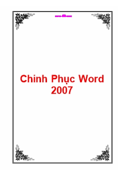 Giáo trình Chinh phục Word 2007