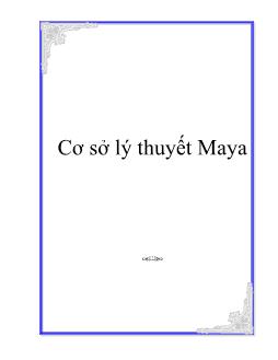 Giáo trình Cơ sở lý thuyết Maya