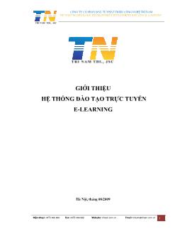 Giáo trình Giới thiệu hệ thống đào tạo trực tuyến E-Learning