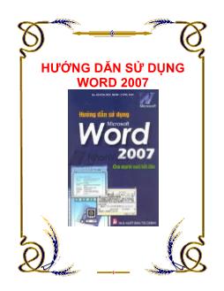 Giáo trình Hướng dẫn sử dụng Word 2007