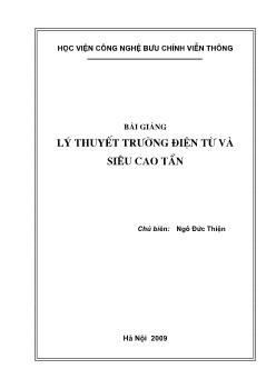 Giáo trình Lý thuyết trường điện từ và siêu cao tần