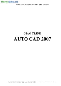 Giáo trình môn Auto CAD 2007