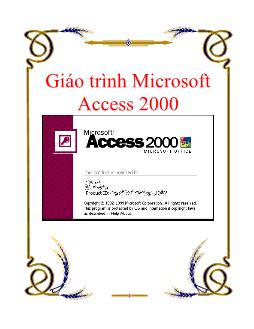 Giáo trình môn học Microsoft Access 2000