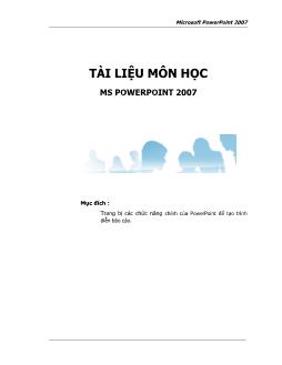 Giáo trình môn học MS Powerpoint 2007