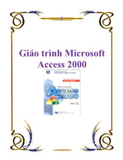 Giáo trình môn Microsoft Access 2000