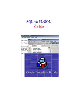 Giáo trình SQL và PL/SQL Cơ bản