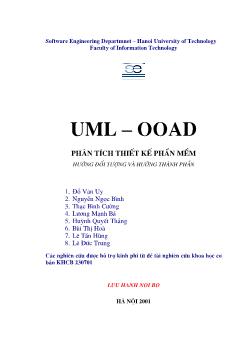 Giáo trình UML - OOAD - Phân tích thiết kế phần mềm (Hướng đối tượng và hướng thành phần)