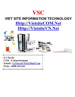 Giáo trình VSC - Viet Site infomation technology