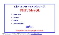 Giáo trình Web động với PHP / MySQL