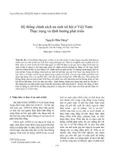 Hệ thống chính sách an sinh xã hội ở Việt Nam: Thực trạng và định hướng phát triển