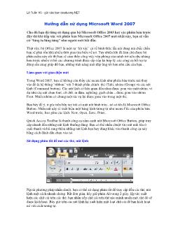 Hướng dẫn sử dụng Microsoft Word 2007 - Lê Tuấn Vũ