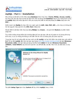 MySQL - Part 1 - Installation