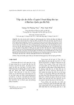 Tiếp cận đa chiều về quản lí hoạt động đào tạo ở Đại học Quốc gia Hà Nội