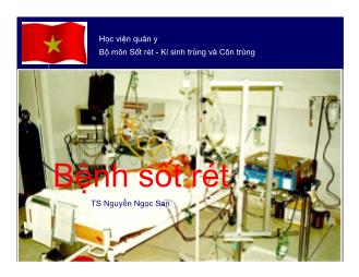 Bài giảng Bệnh sốt rét - Nguyễn Ngọc San