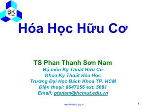 Bài giảng Hóa học hữu cơ - Phan Thanh Sơn Nam