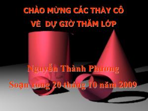 Bài giảng Toán Lớp 12 - Mặt tròn xoay