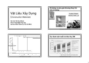 Bài giảng Vật liệu xây dựng - Chương 8: Xi-măng và phụ gia khoáng thay thế cho xi-măng