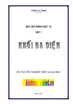 Bài tập Hình học Lớp 12 - Khối đa diện