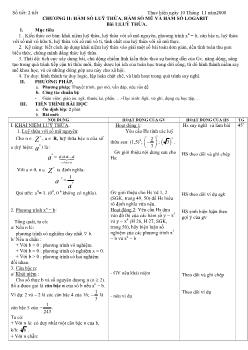 Giáo án Giải tích Lớp 12 - Chương 2: Hàm số luỹ thừa, hàm số mũ và hàm số logarit