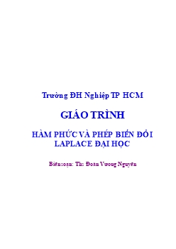 Giáo trình Hàm phức và phép biến đổi Laplace Đại học