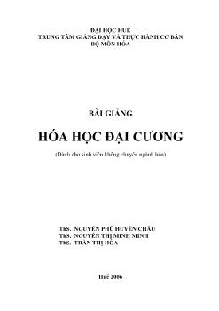 Giáo trình Hóa học đại cương - Nguyễn Phú Huyền Châu