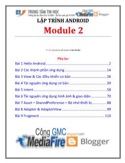 Giáo trình Lập trình Android - Module 2