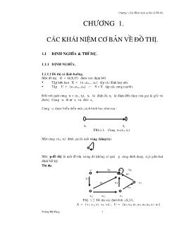 Giáo trình Lý thuyết đồ thị - Chương 1: Các khái niệm cơ bản về đồ thị