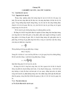 Giáo trình Lý thuyết đồ thị - Chương 7: Cảm biến vận tốc, gia tốc và rung