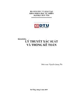Giáo trình Lý thuyết xác suất và thống kê toán - Nguyễn Quang Thi