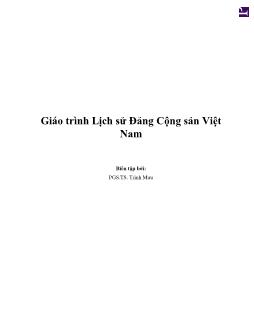 Giáo trình môn Lịch sử Đảng Cộng sản Việt Nam