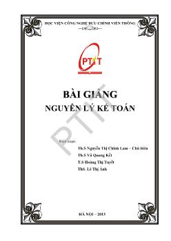 Giáo trình Nguyên lý kế toán - Nguyễn Thị Chinh Lam