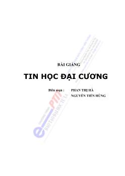 Giáo trình Tin học đại cương - Phan Thị Hà