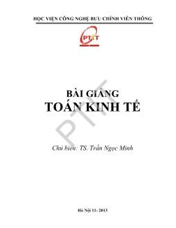 Giáo trình Toán kinh tế - Trần Ngọc Minh
