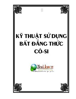 Kỹ thuật sử dụng bất đẳng Cô-Si