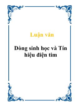 Luận văn Dòng sinh học và Tín hiệu điện tim