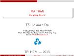 Ma trận - Lê Xuân Đại