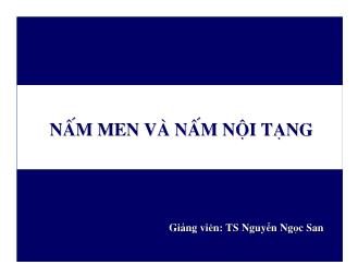 Nấm men và nấm nội tạng - Nguyễn Ngọc San