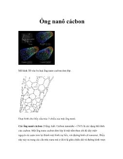 Tài liệu Ống nanô cácbon