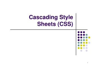 Bài giảng Lập trình mạng - Chương 6: Cascading Style Sheets - Phạm Trần Vũ