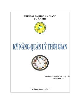 Giáo trình Kỹ năng quản lý thời gian - Nguyễn Vũ Thùy Chi