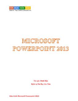 Giáo trình Powerpoint 2013