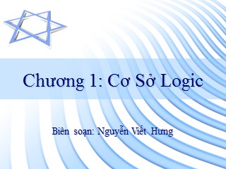 Bài giảng Mệnh đề - Chương 1: Cơ sở Logic - Nguyễn Viết Hưng