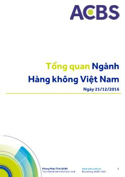 Tổng quan ngành hàng không Việt Nam