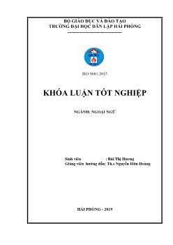 An investigation into some of the factors affecting the motivation of the third year english major students in speaking classes at haiphong private university