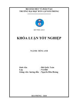 Khóa luận An investigation into animal – Related metaphors in English and Vietnamese