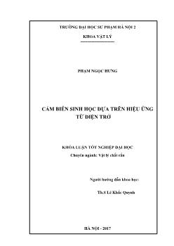 Khóa luận Cảm biến sinh học dựa trên hiệu ứng từ điện trở