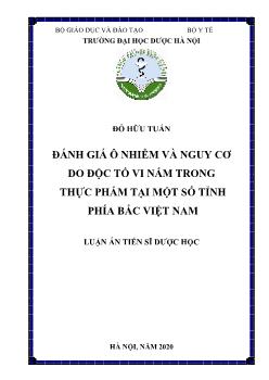 Luận án Đánh giá ô nhiễm và nguy cơ do độc tố vi nấm trong thực phẩm tại một số tỉnh phía bắc Việt Nam