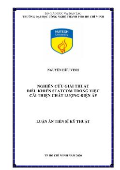 Luận án Nghiên cứu giải thuật điều khiển statcom trong việc cải thiện chất lượng điện áp