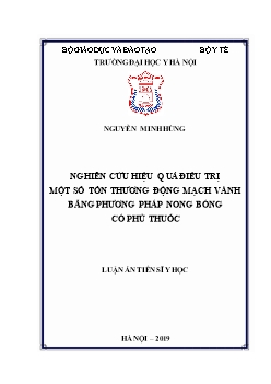 Luận án Nghiên cứu hiệu quả điều trị một số tổn thương động mạch vành bằng phương pháp nong bóng có phủ thuốc